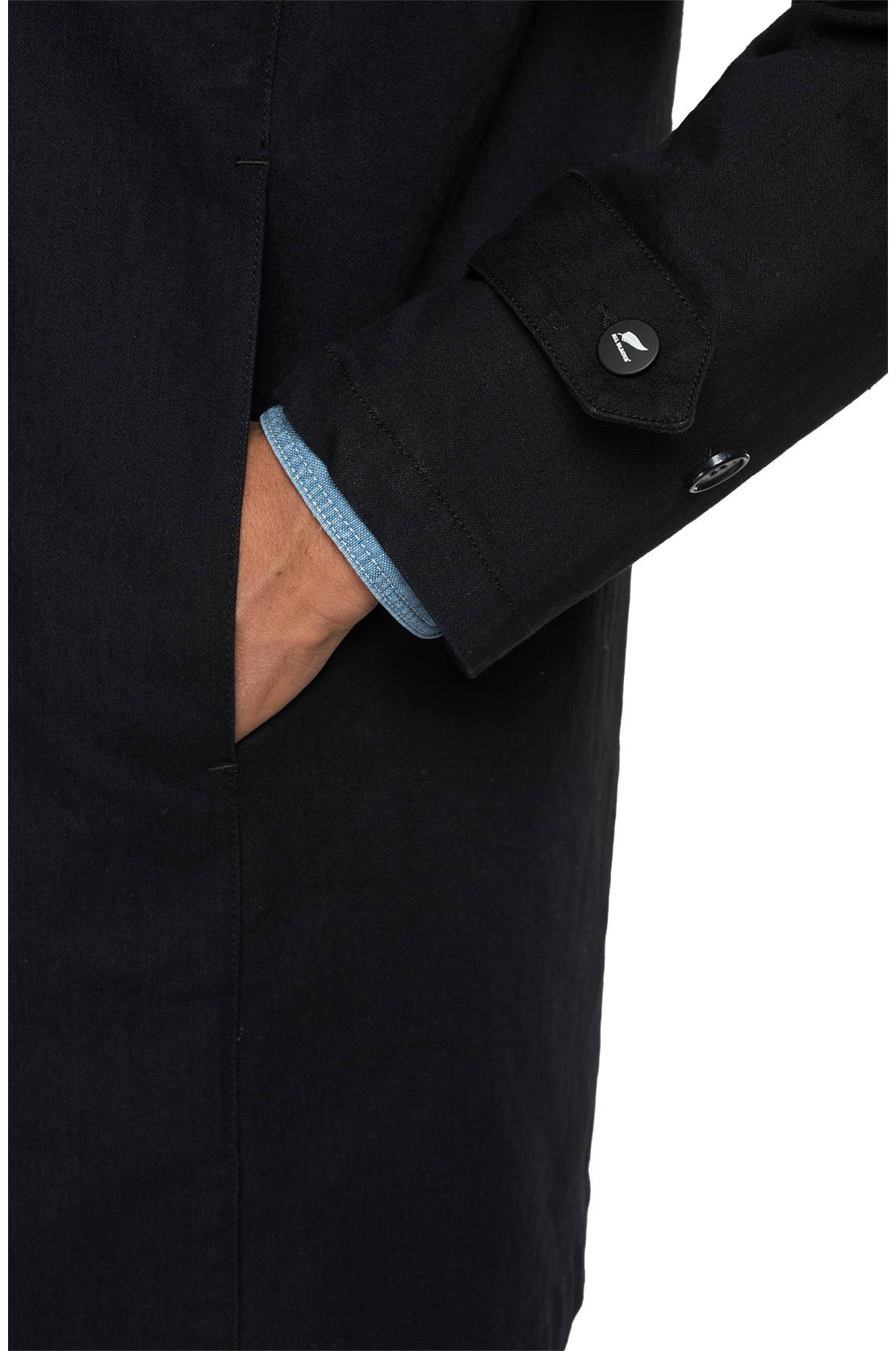 ALL BLACKS × REPLAY ブラックデニムトレンチコート 詳細画像 ブラック 7